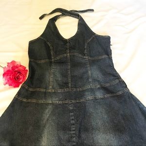Denim Halter Dress